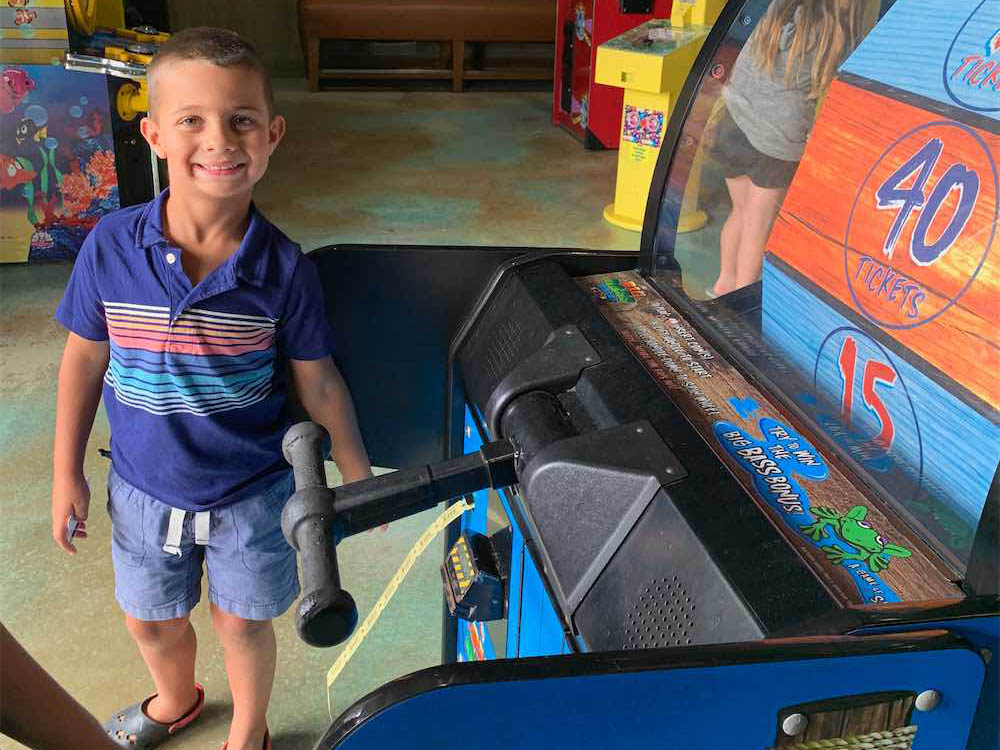 Kid Playing at Family Fun Center