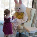 Girl With Bunny At Brunch