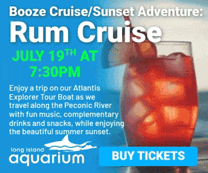 Three image GIF showing the Aquariums Booze Cruise/Sunset Adventures