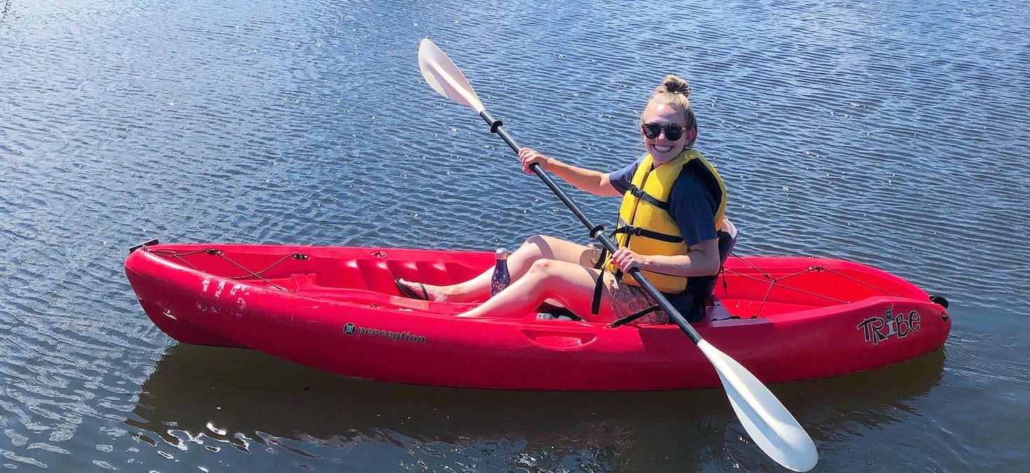 Woman on Kayak Cropped