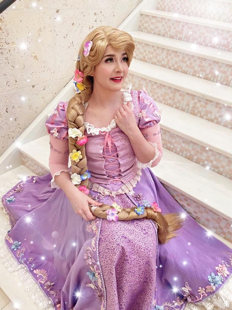 Princess Sitting on Stairs