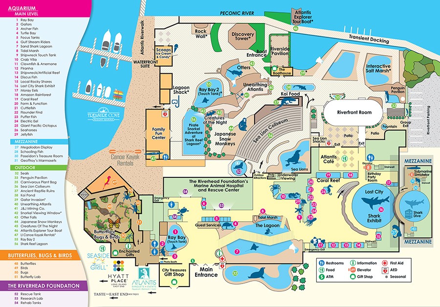 facility map - long island aquariumlong island aquarium